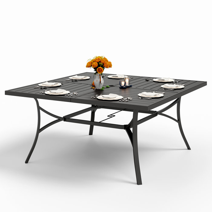 Lark Manor Ballarat Metal Outdoor Dining Table & Reviews Wayfair